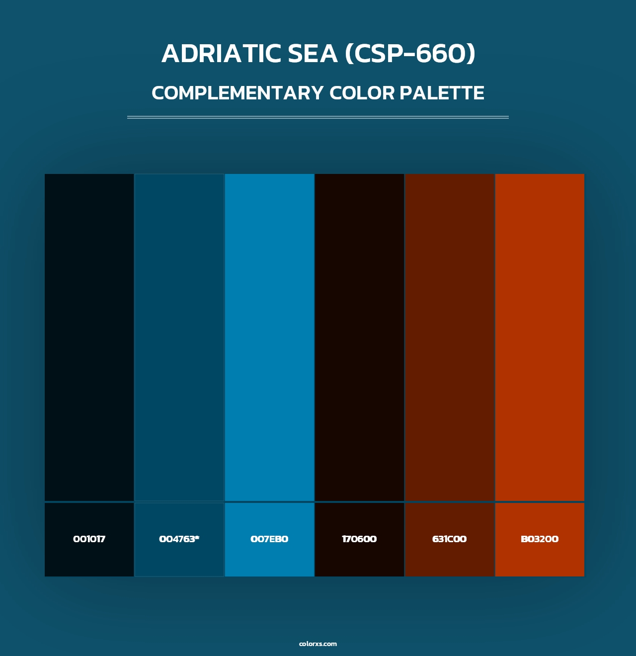 Adriatic Sea (CSP-660) - Complementary Color Palette