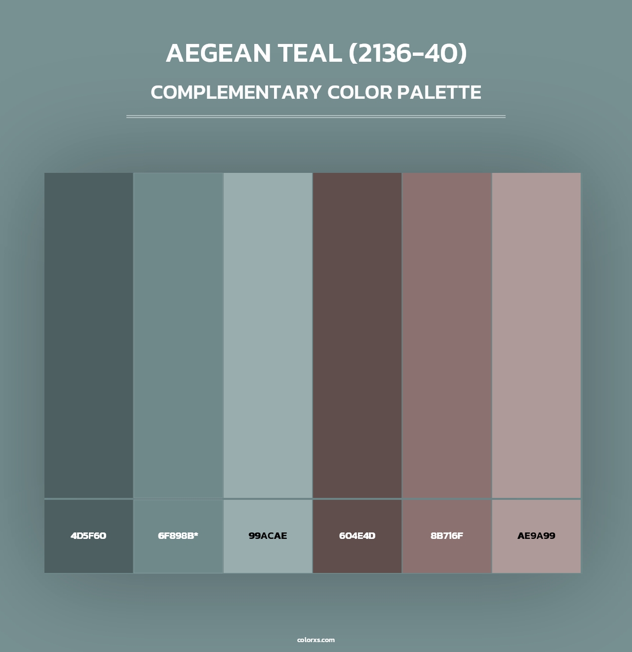Aegean Teal (2136-40) - Complementary Color Palette