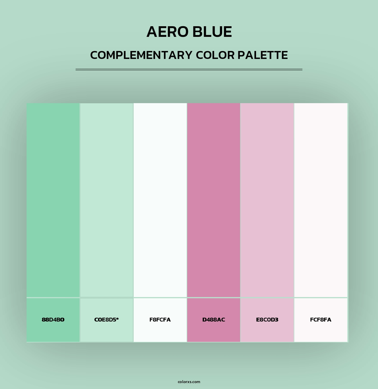 Aero Blue - Complementary Color Palette