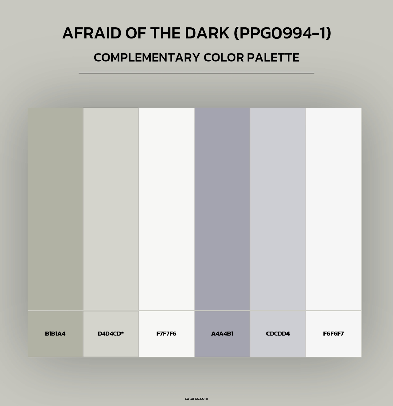 Afraid Of The Dark (PPG0994-1) - Complementary Color Palette
