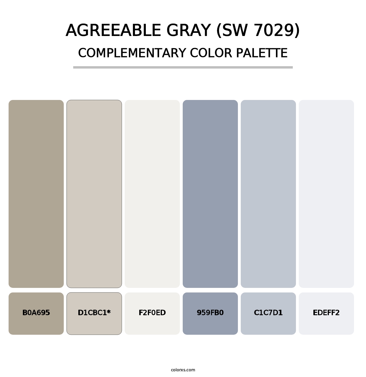 Agreeable Gray (SW 7029) - Complementary Color Palette