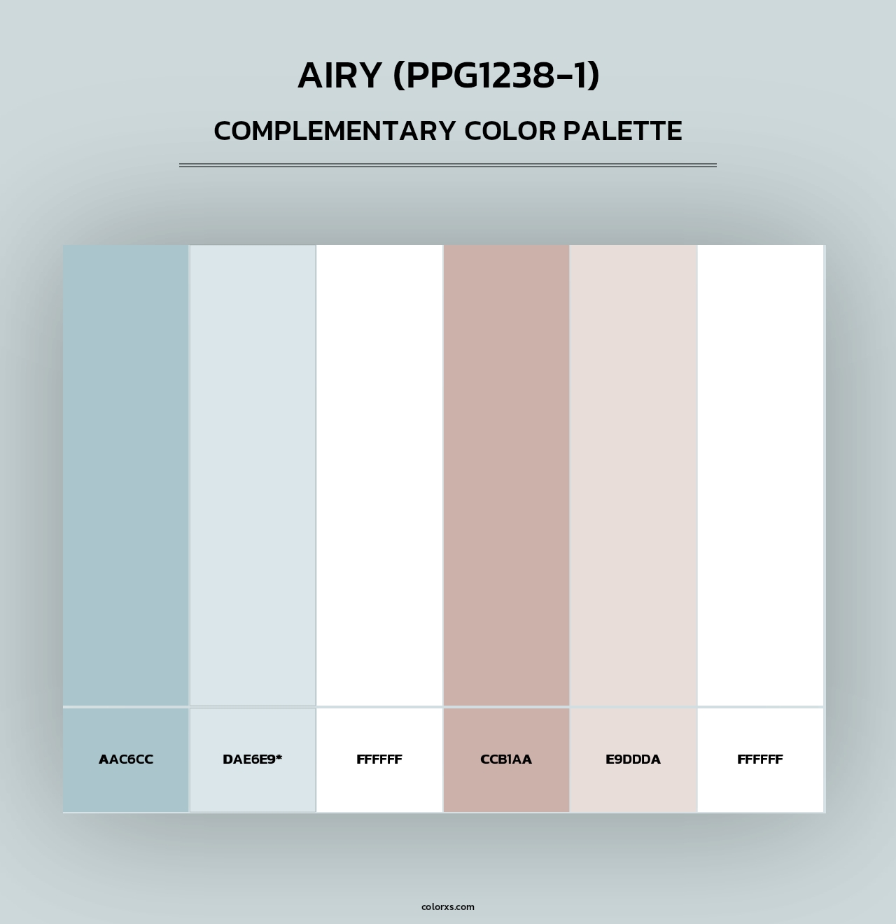 Airy (PPG1238-1) - Complementary Color Palette
