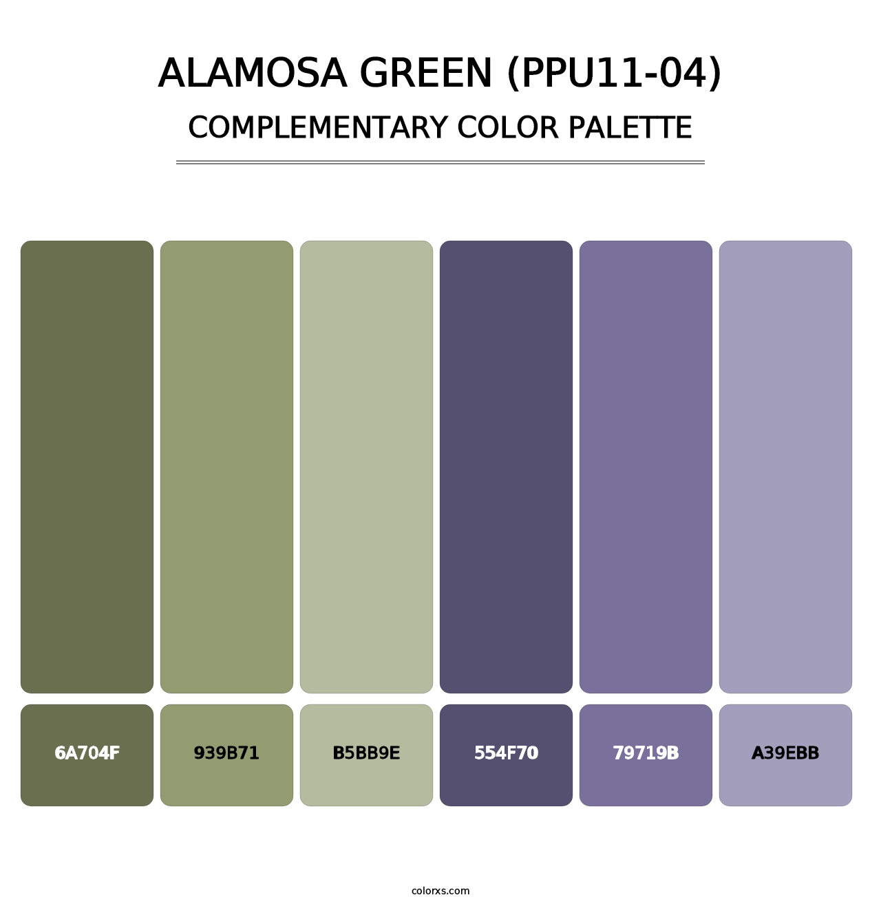 Alamosa Green (PPU11-04) - Complementary Color Palette