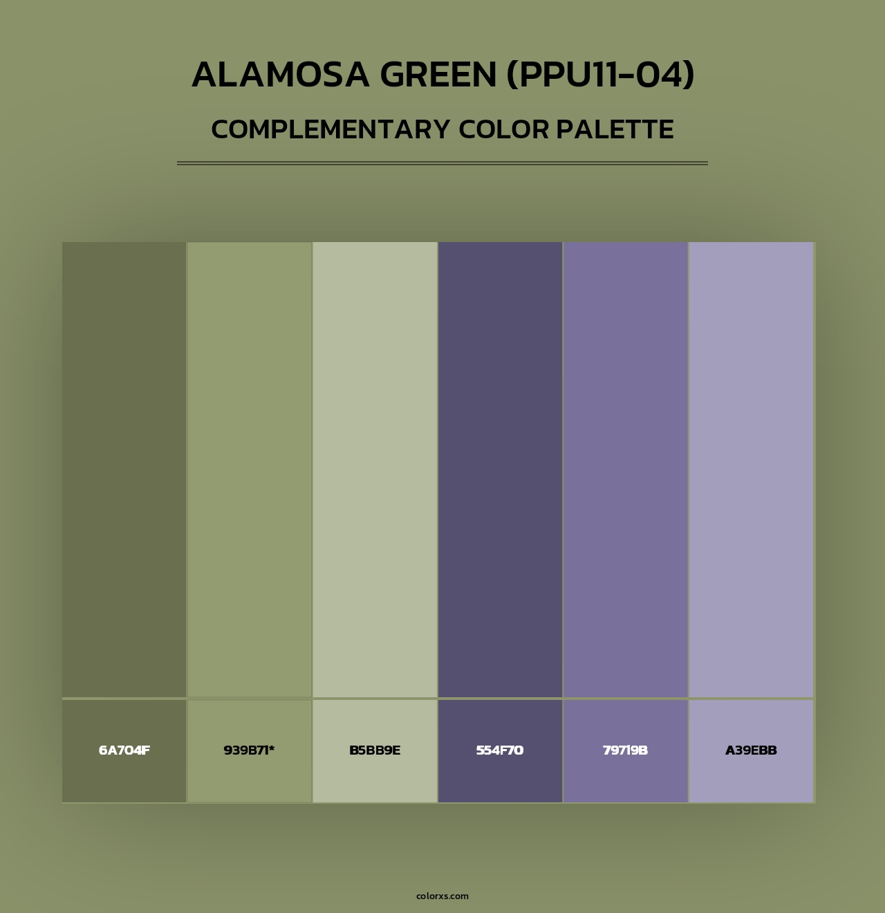 Alamosa Green (PPU11-04) - Complementary Color Palette