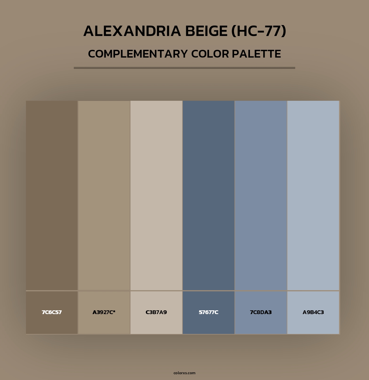 Alexandria Beige (HC-77) - Complementary Color Palette