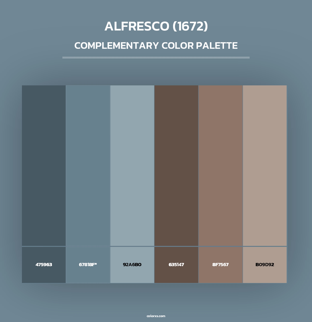 Alfresco (1672) - Complementary Color Palette