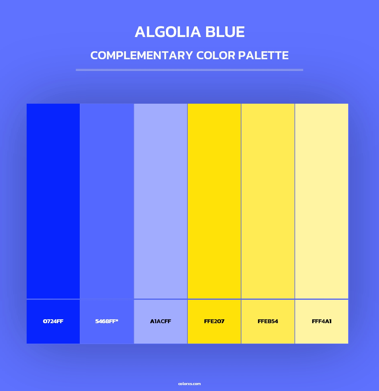 Algolia Blue - Complementary Color Palette