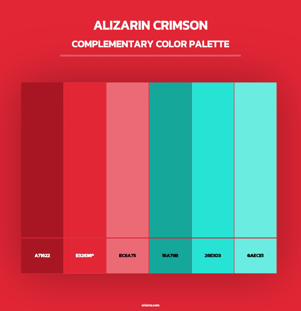 Alizarin Crimson - Complementary Color Palette