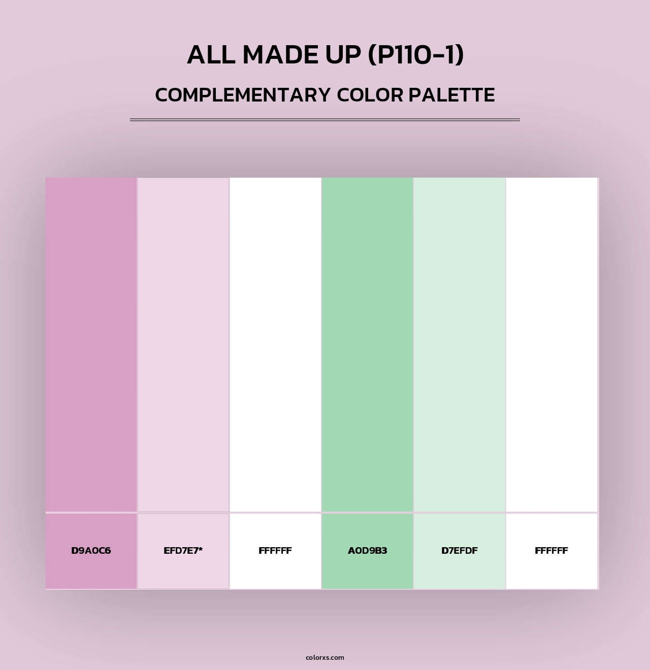 All Made Up (P110-1) - Complementary Color Palette