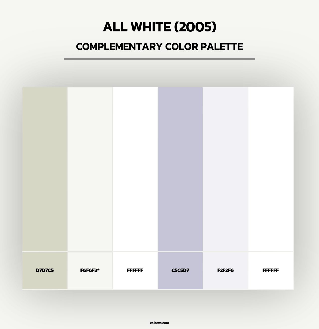 All White (2005) - Complementary Color Palette