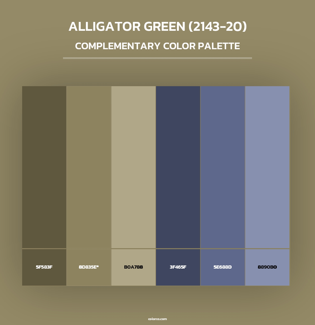 Alligator Green (2143-20) - Complementary Color Palette