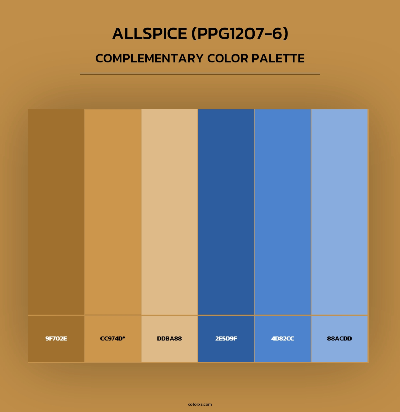 Allspice (PPG1207-6) - Complementary Color Palette