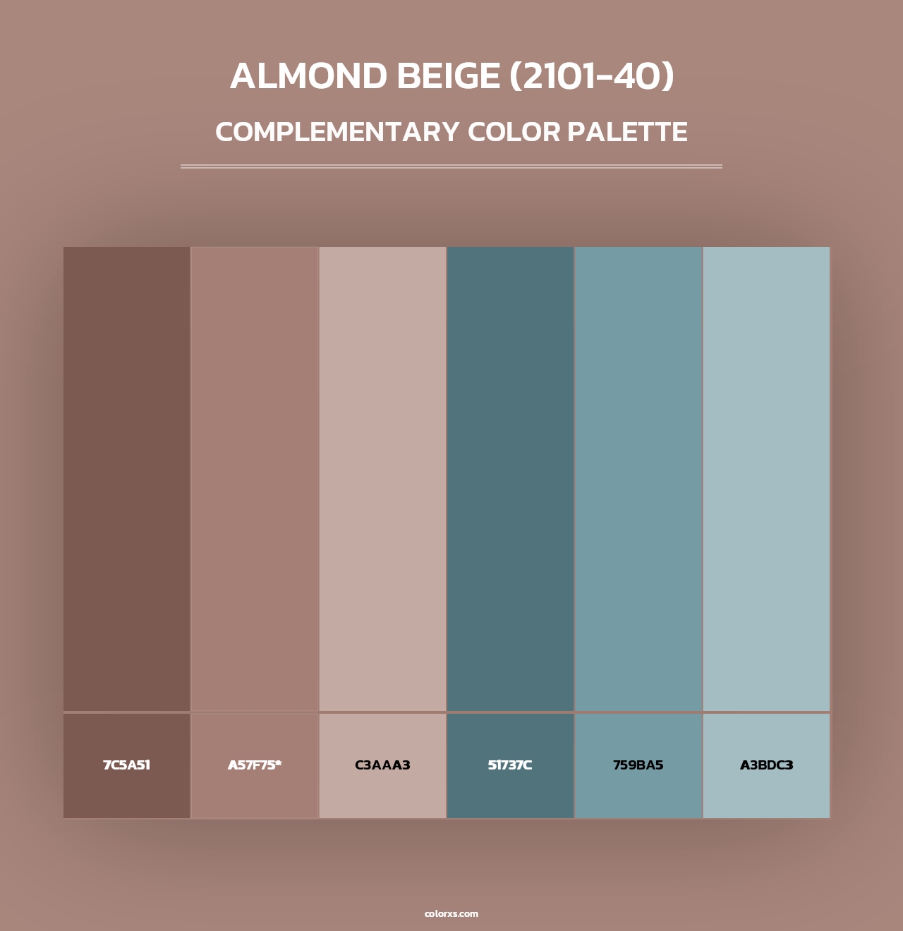 Almond Beige (2101-40) - Complementary Color Palette