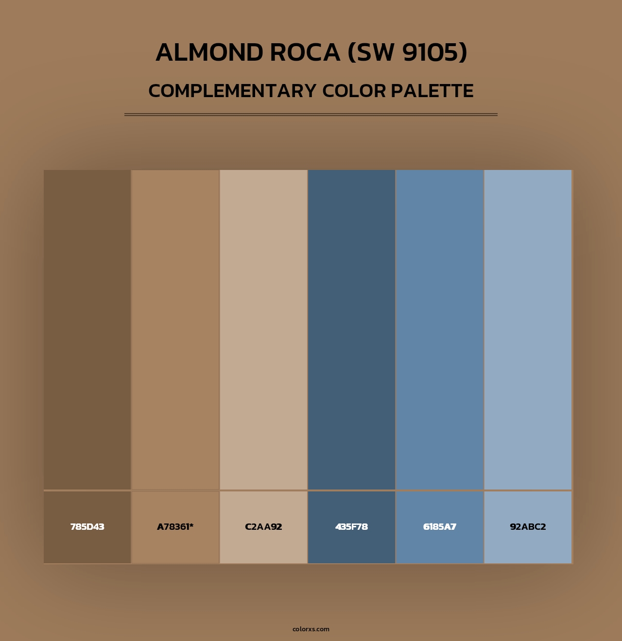 Almond Roca (SW 9105) - Complementary Color Palette
