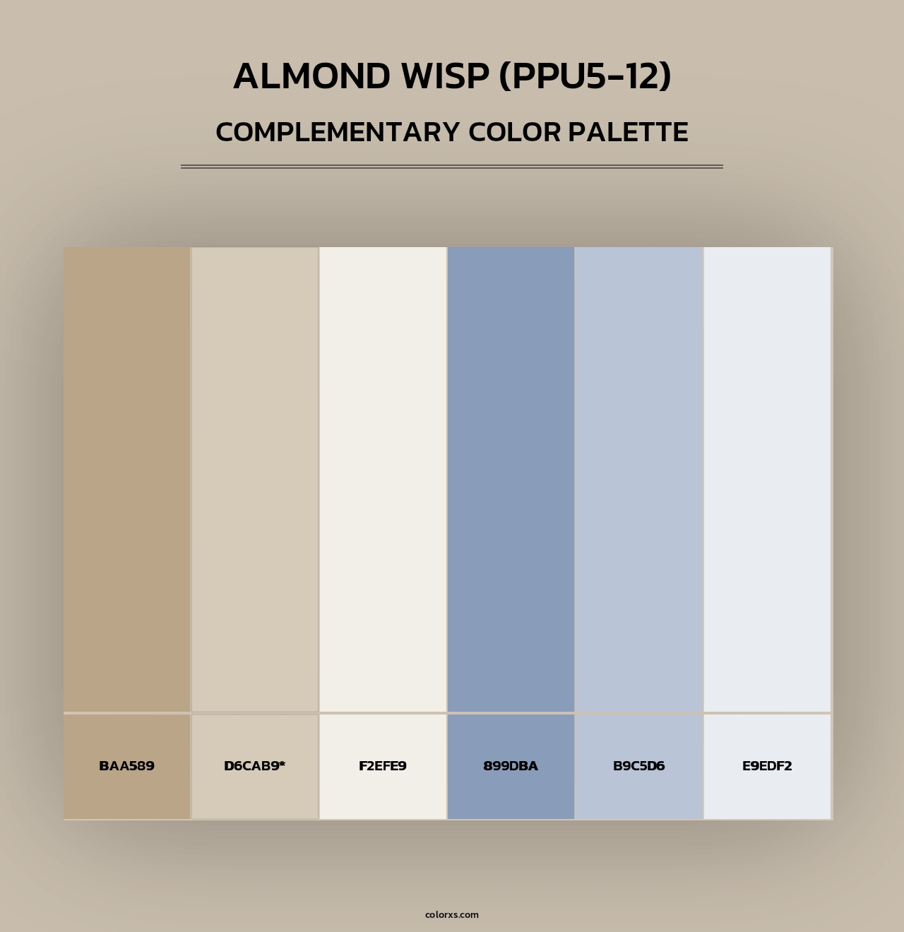 Almond Wisp (PPU5-12) - Complementary Color Palette