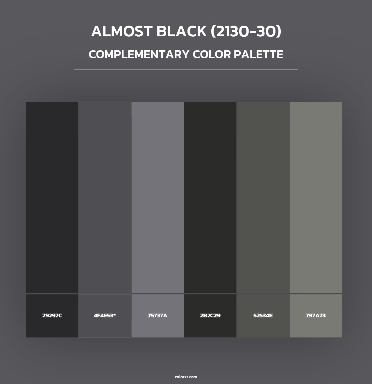 Almost Black (2130-30) - Complementary Color Palette