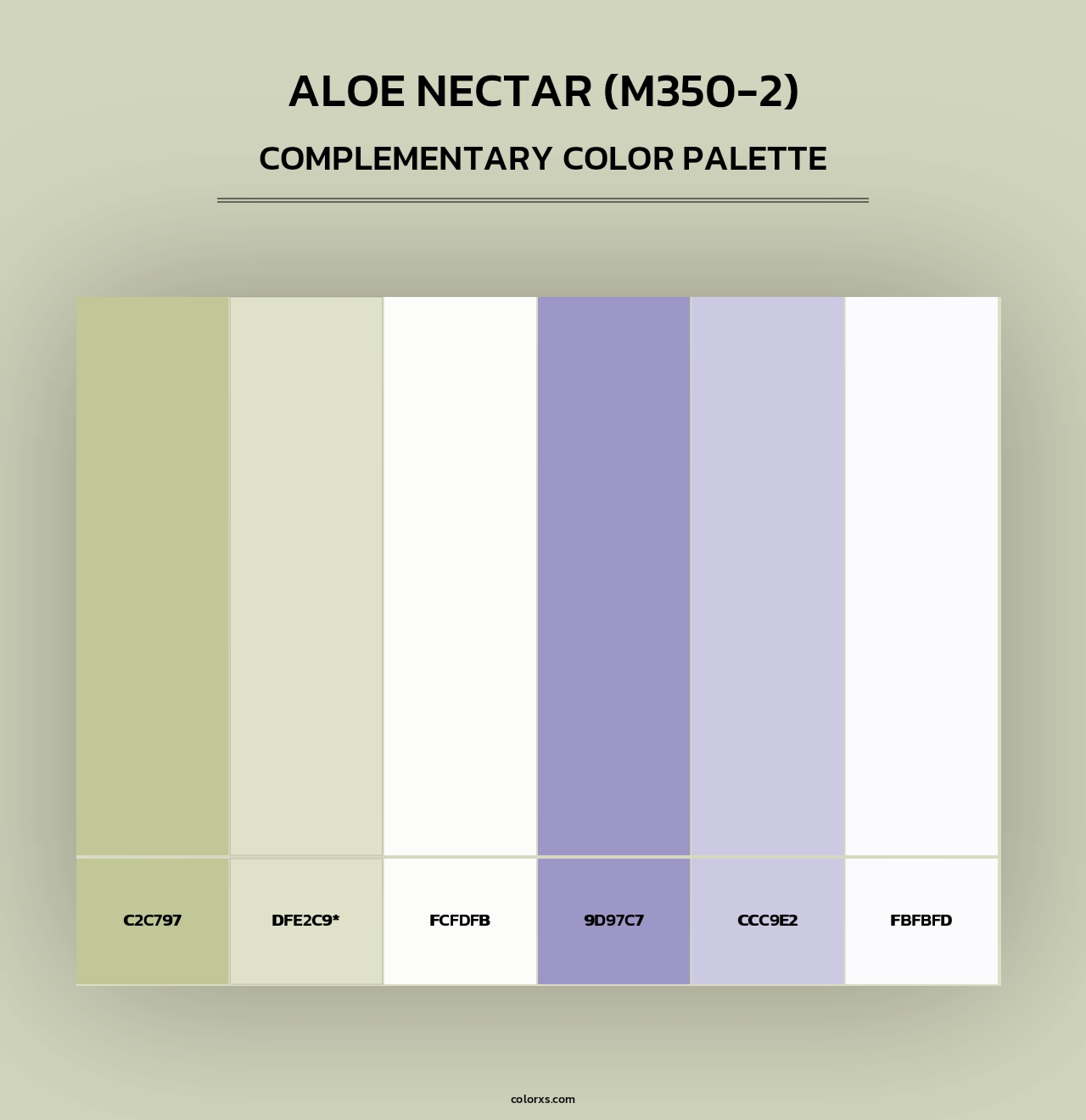 Aloe Nectar (M350-2) - Complementary Color Palette