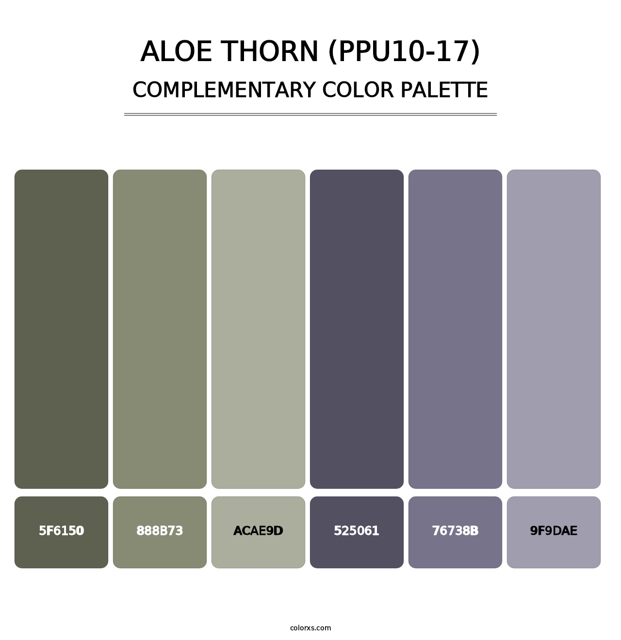 Aloe Thorn (PPU10-17) - Complementary Color Palette