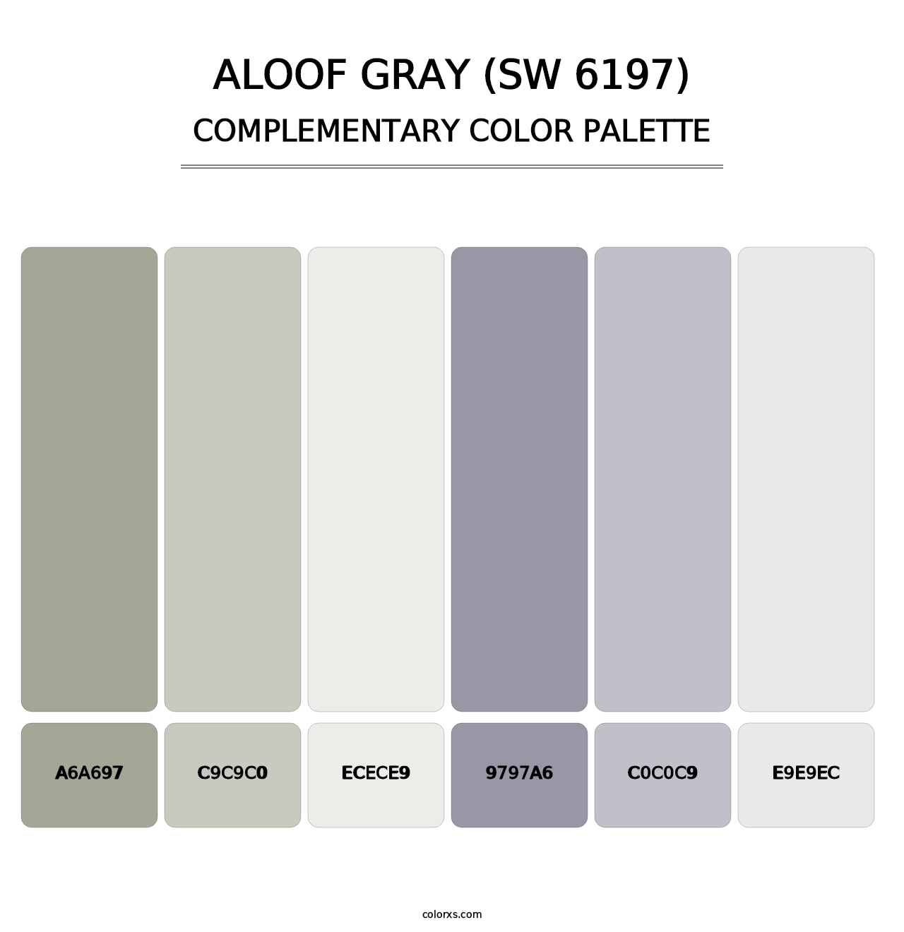 Aloof Gray (SW 6197) - Complementary Color Palette