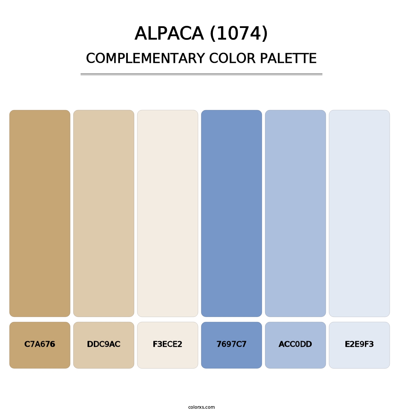 Alpaca (1074) - Complementary Color Palette