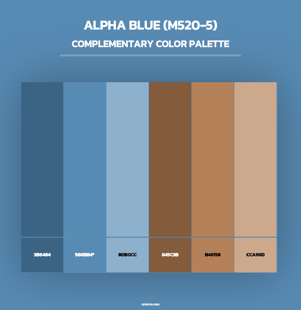 Alpha Blue (M520-5) - Complementary Color Palette