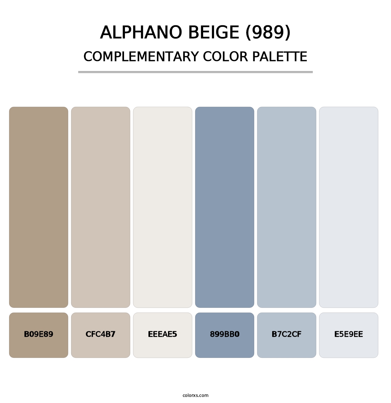 Alphano Beige (989) - Complementary Color Palette