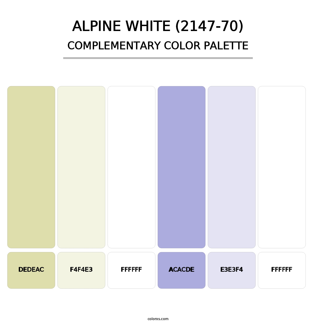 Alpine White (2147-70) - Complementary Color Palette