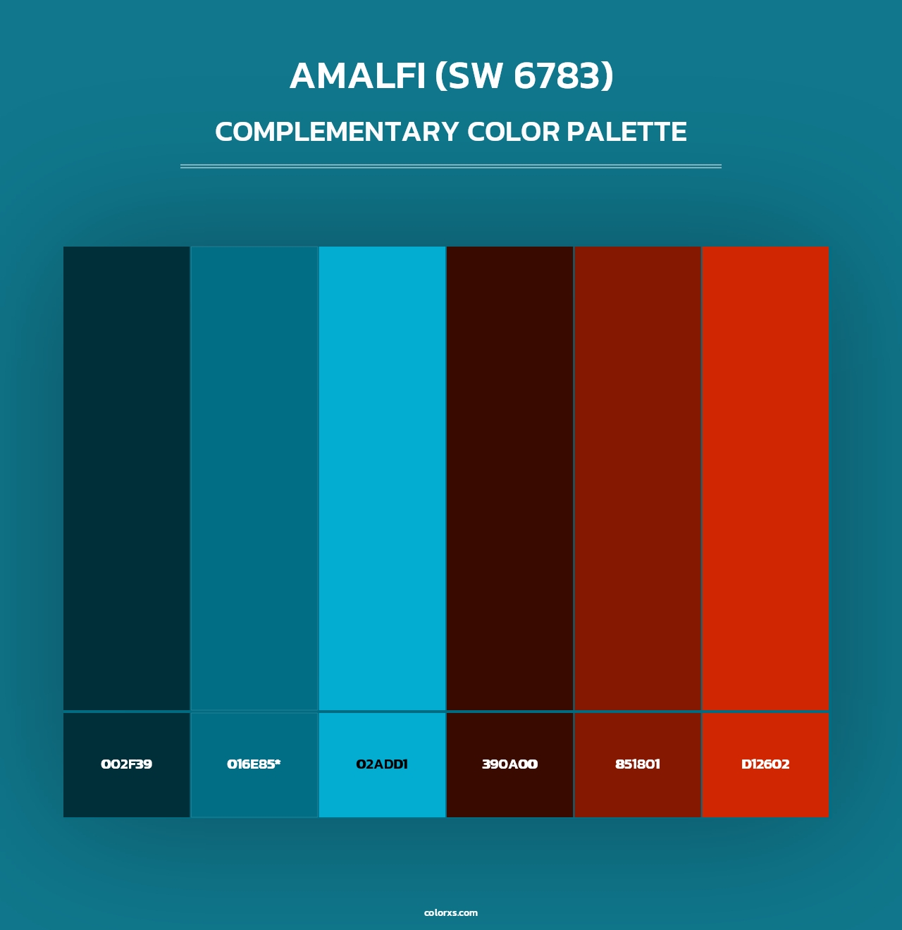 Amalfi (SW 6783) - Complementary Color Palette