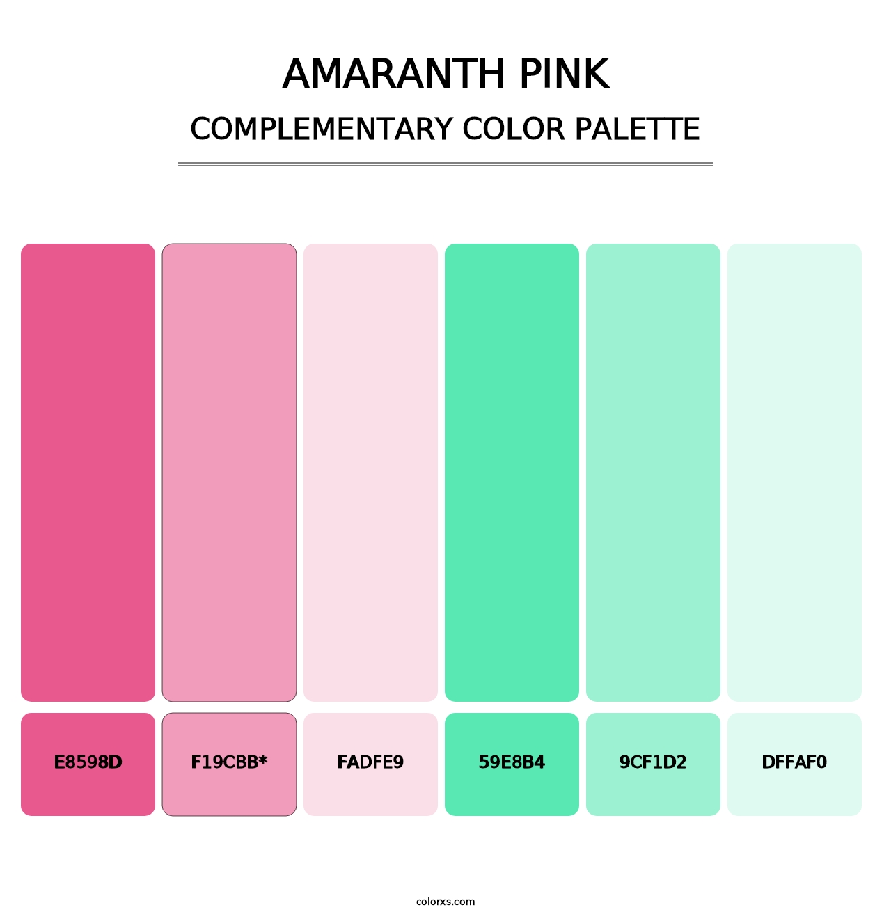 Amaranth Pink - Complementary Color Palette