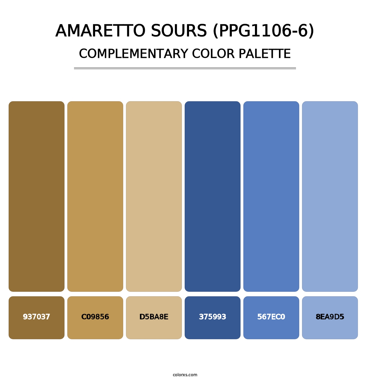Amaretto Sours (PPG1106-6) - Complementary Color Palette
