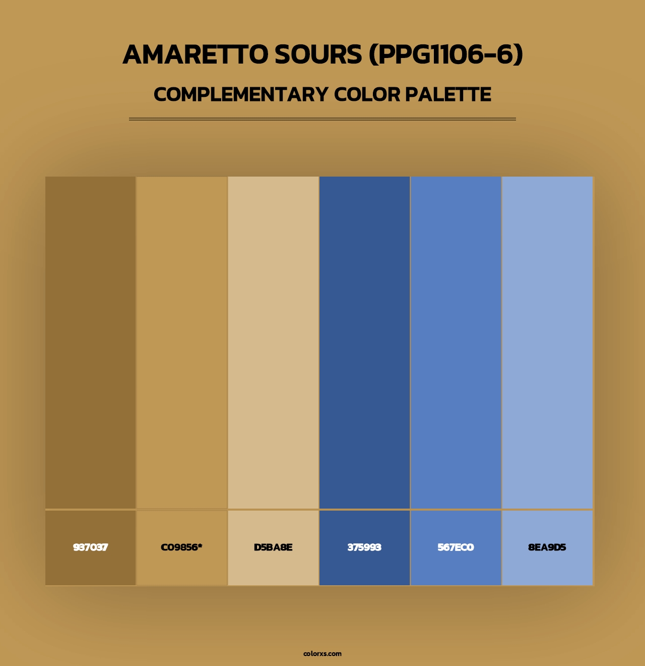 Amaretto Sours (PPG1106-6) - Complementary Color Palette