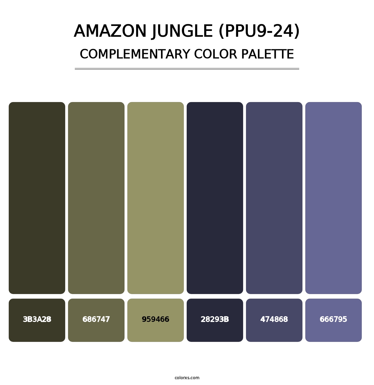Amazon Jungle (PPU9-24) - Complementary Color Palette