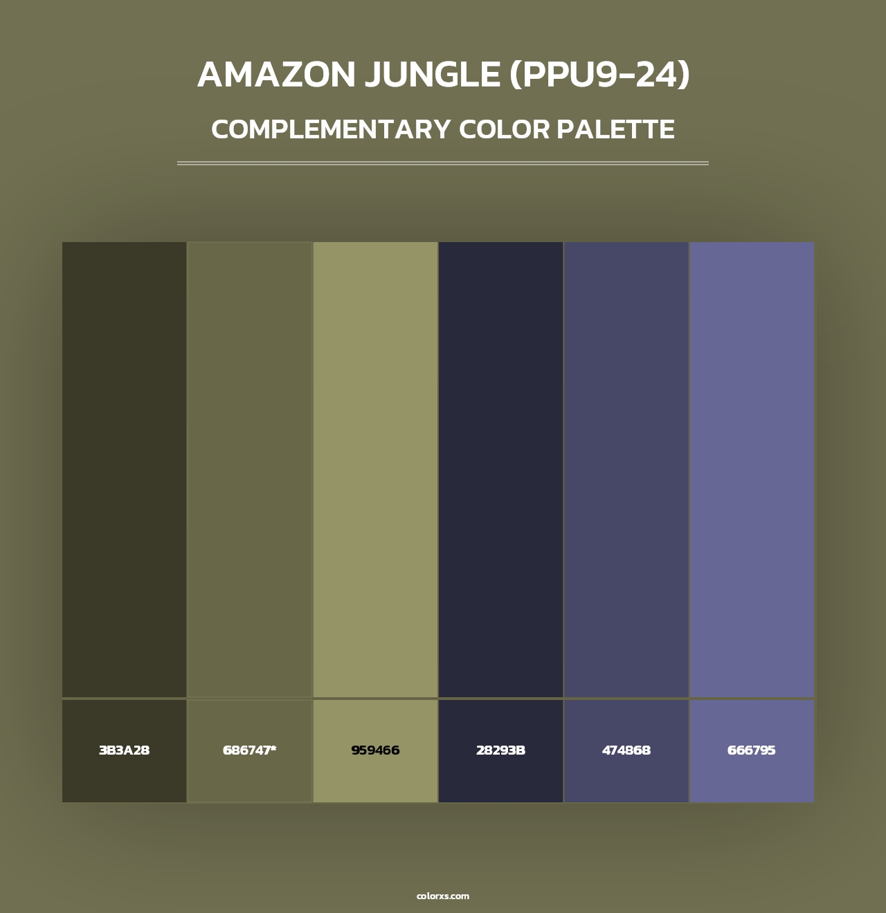 Amazon Jungle (PPU9-24) - Complementary Color Palette