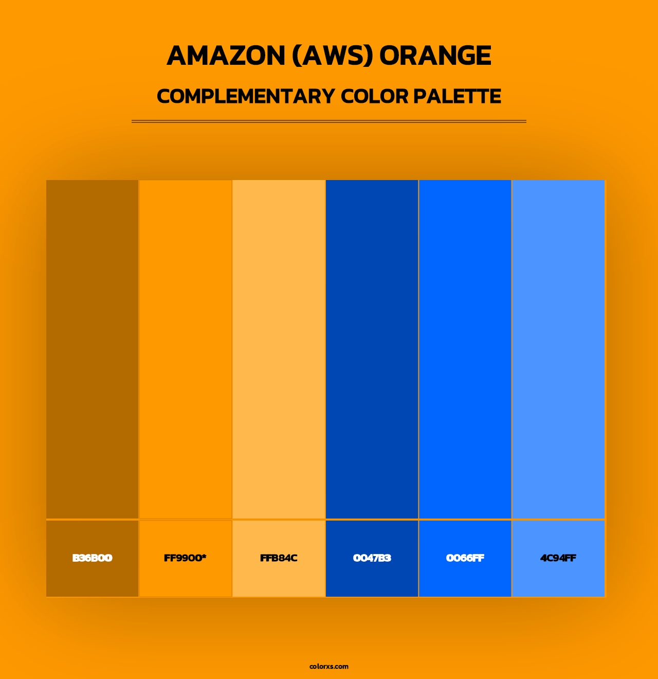 Amazon (AWS) Orange - Complementary Color Palette