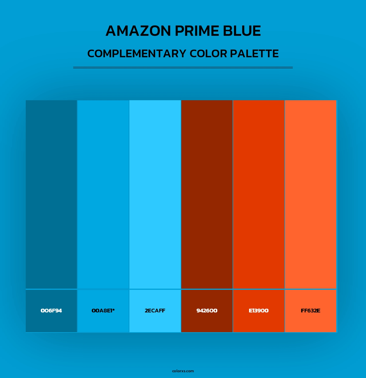 Amazon Prime Blue - Complementary Color Palette