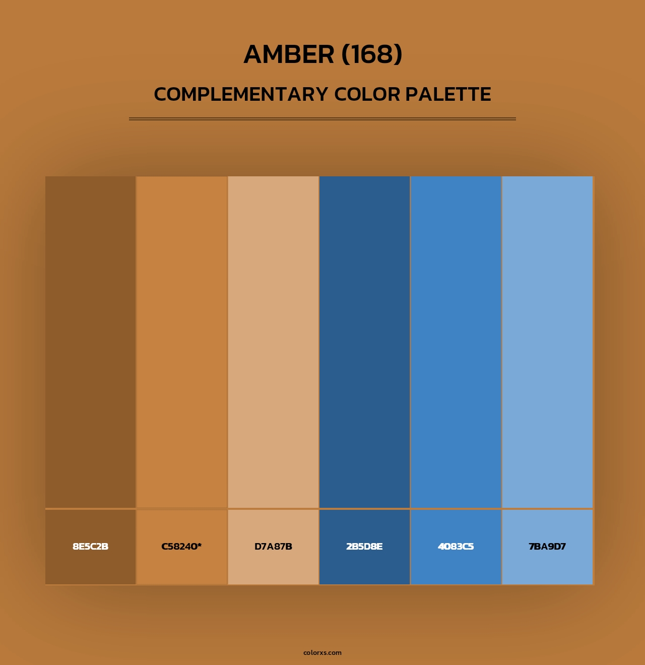 Amber (168) - Complementary Color Palette