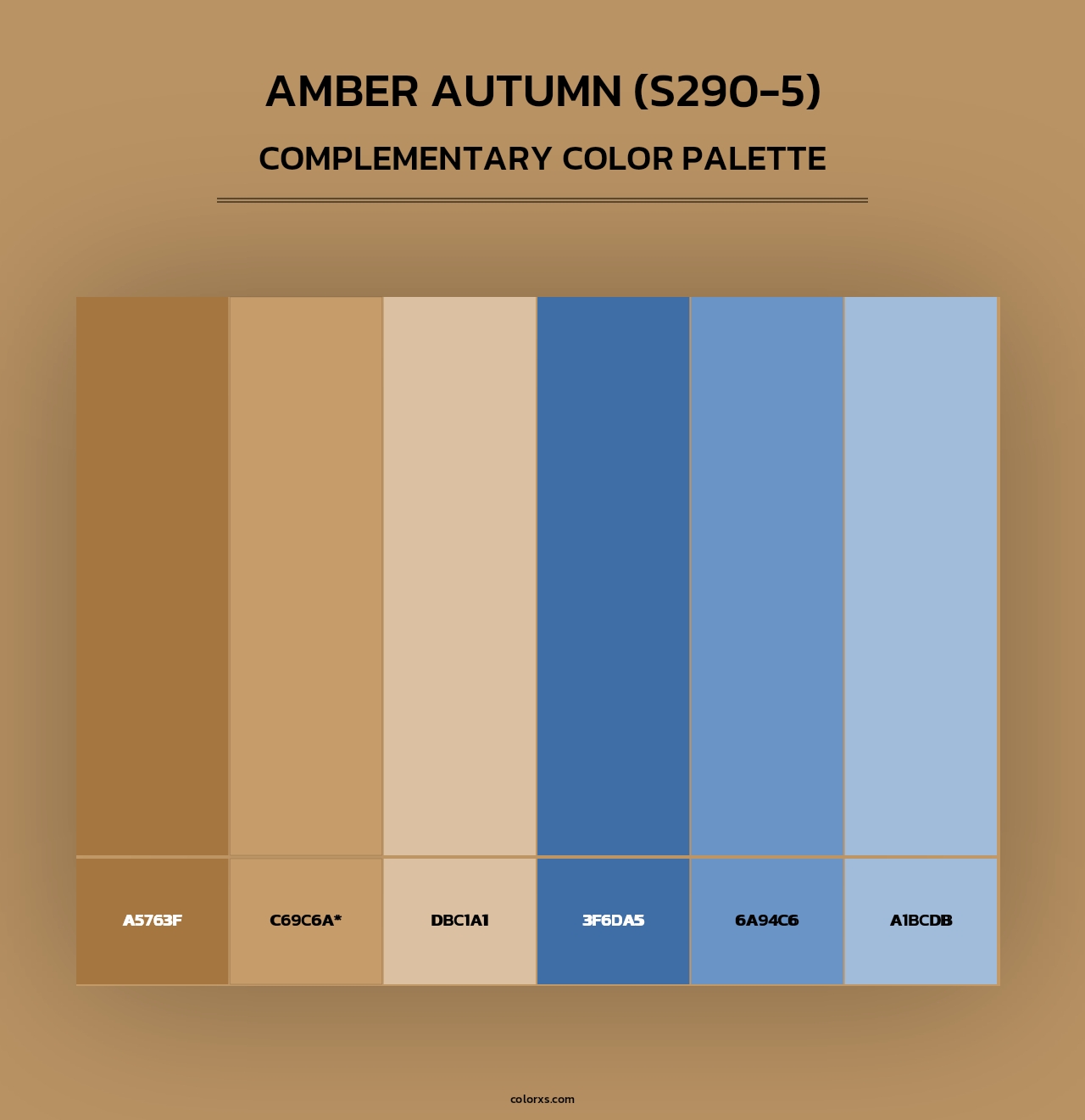 Amber Autumn (S290-5) - Complementary Color Palette