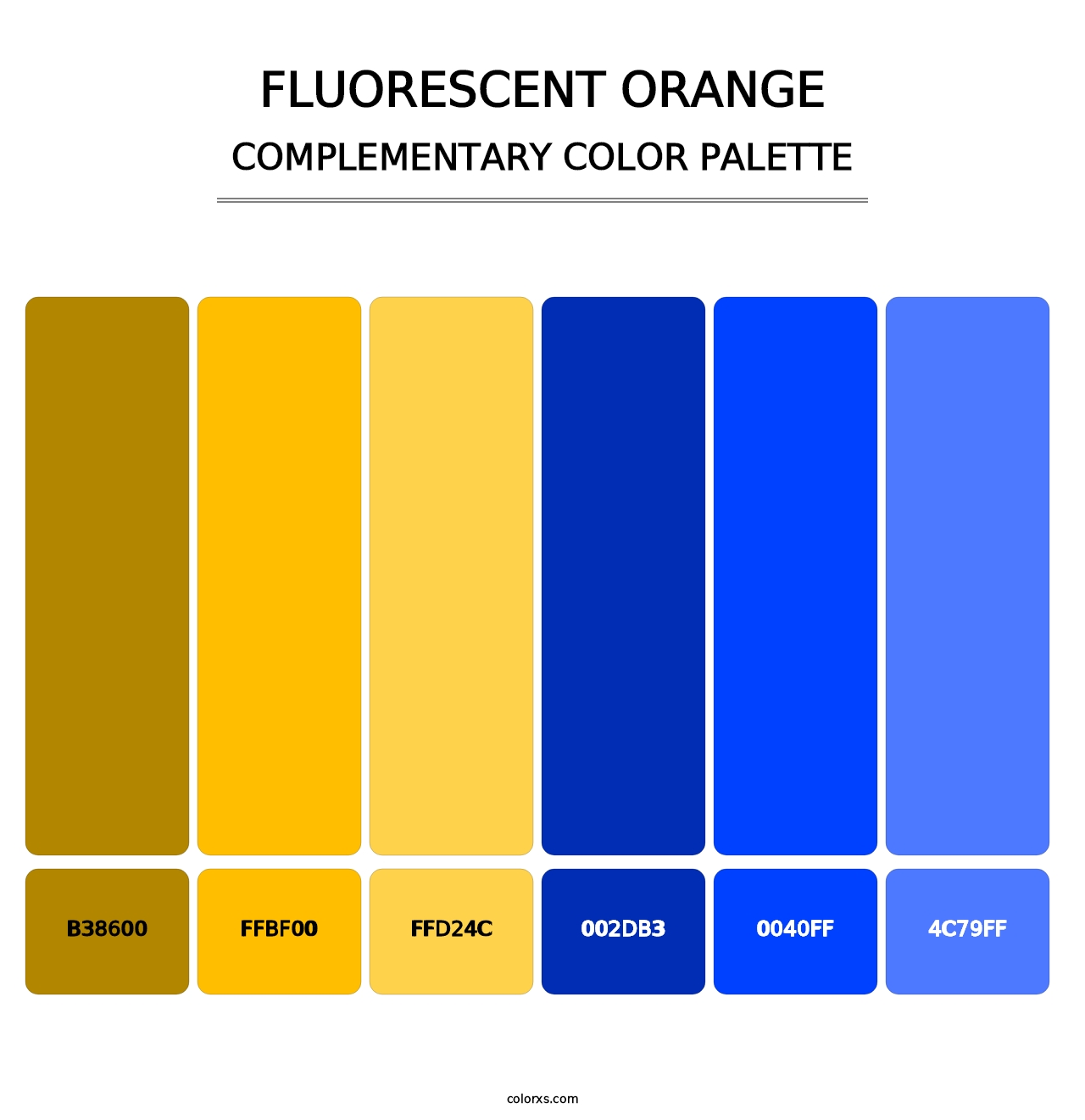 Fluorescent Orange - Complementary Color Palette