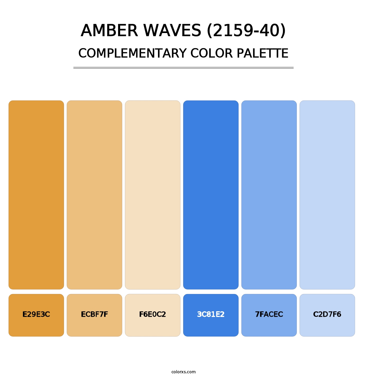 Amber Waves (2159-40) - Complementary Color Palette