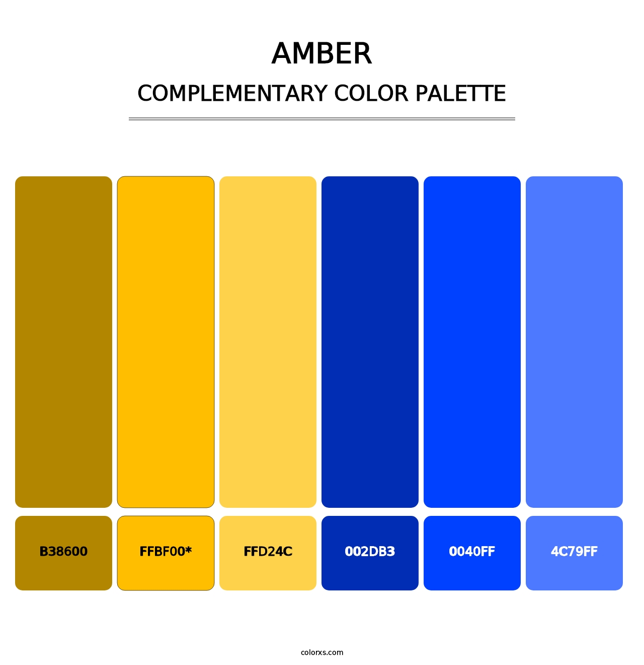 Amber - Complementary Color Palette