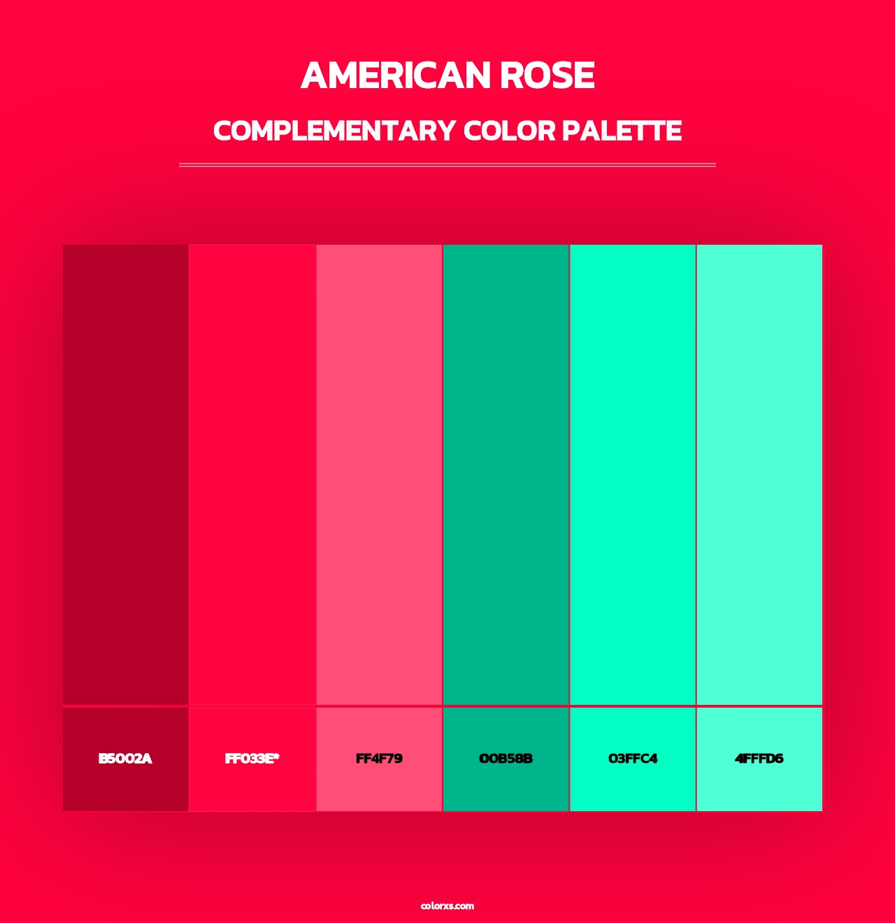 American Rose - Complementary Color Palette
