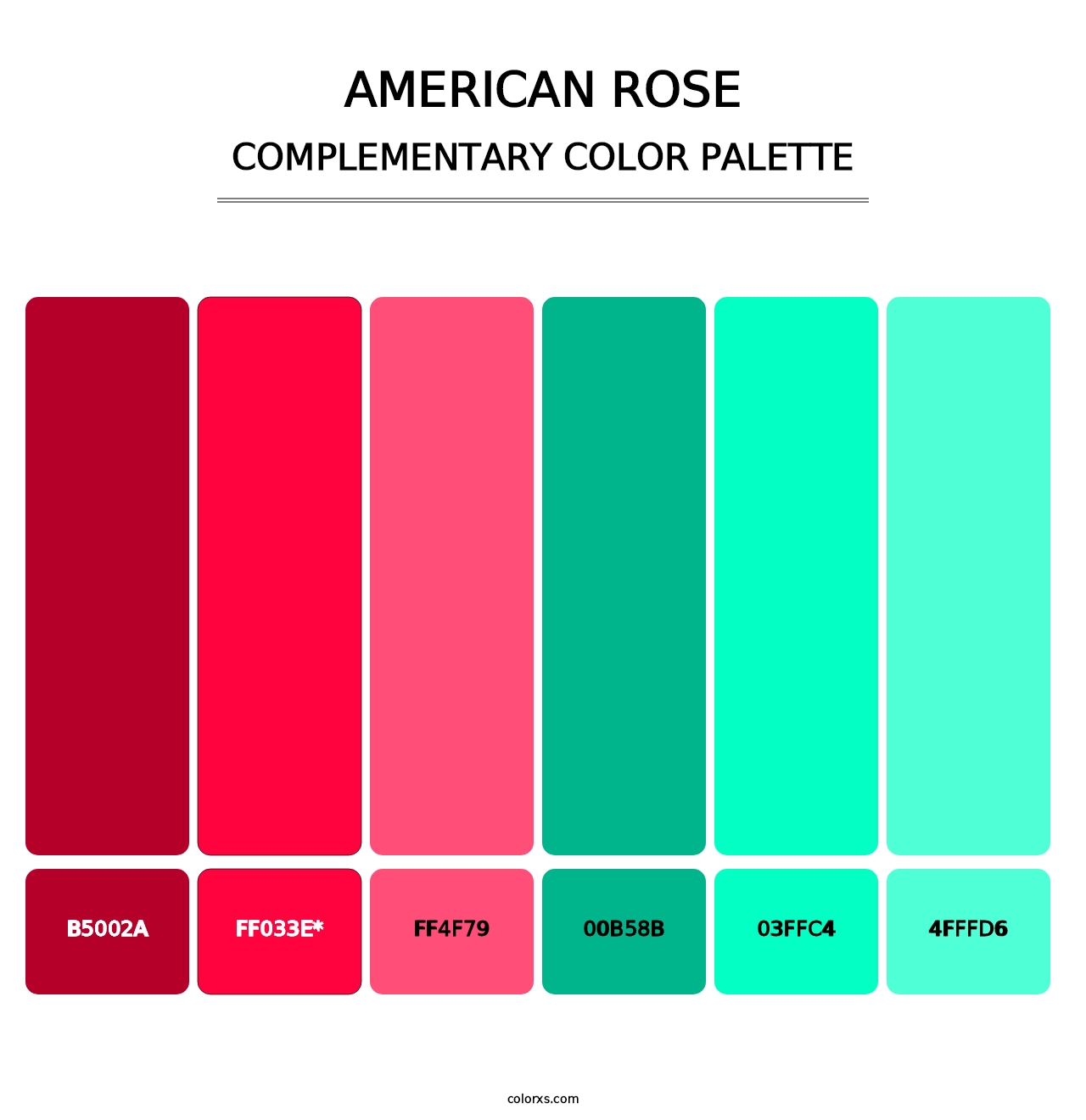 American Rose - Complementary Color Palette