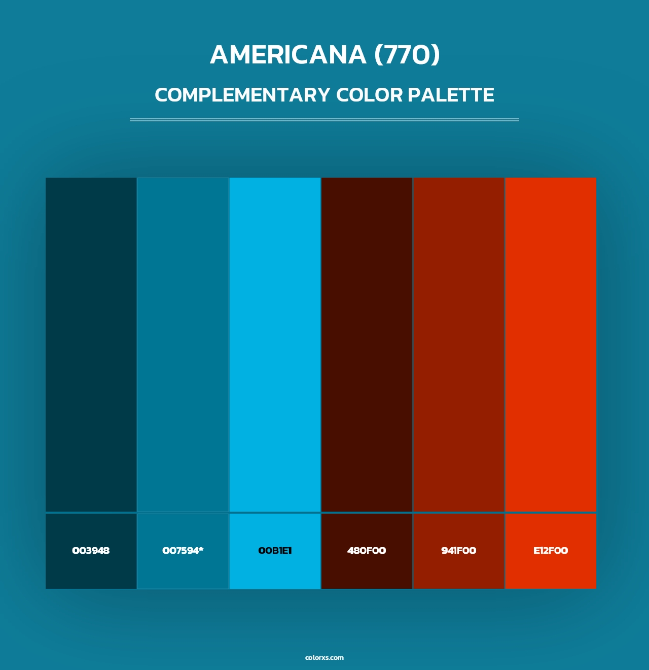 Americana (770) - Complementary Color Palette