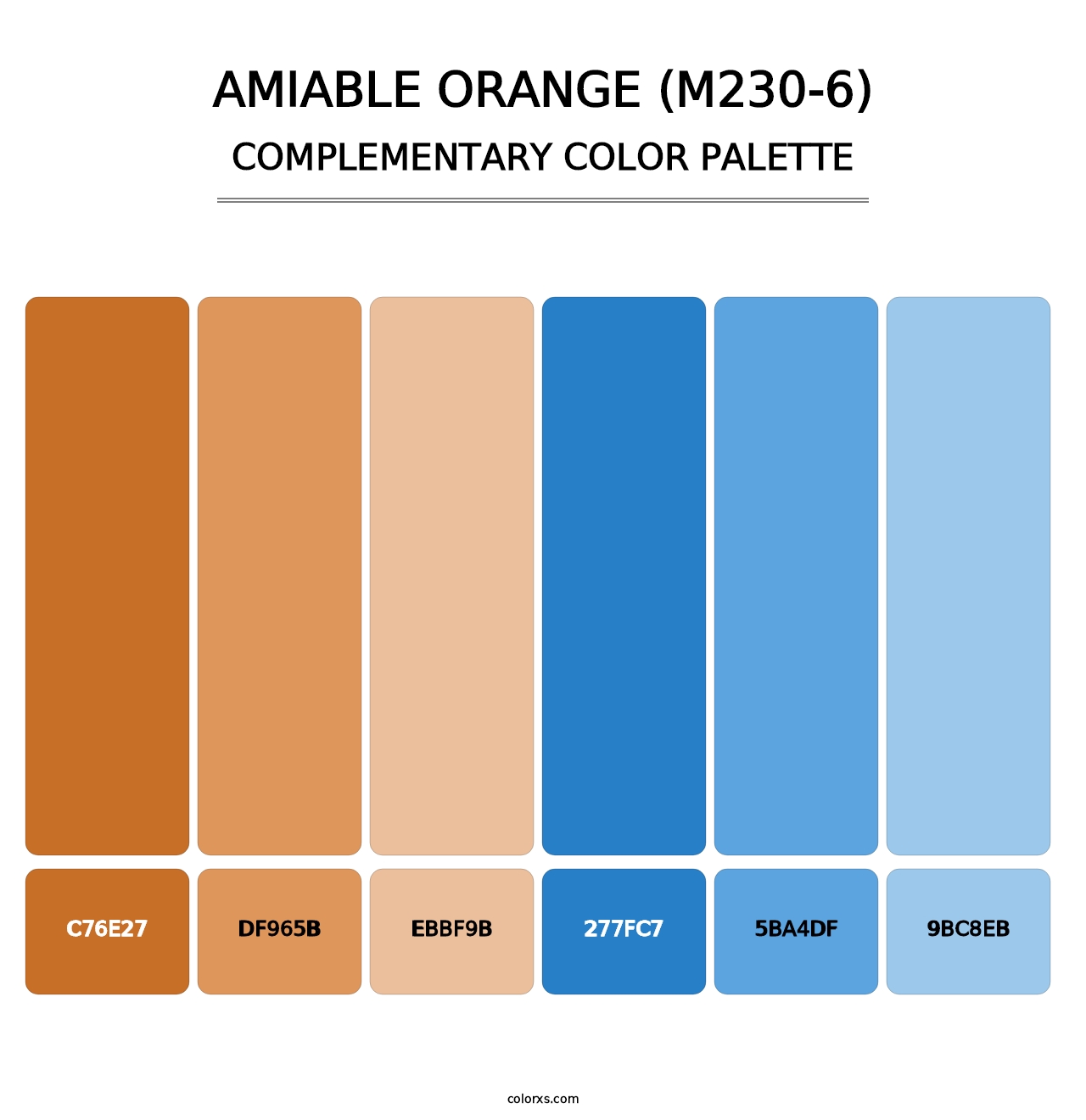 Amiable Orange (M230-6) - Complementary Color Palette