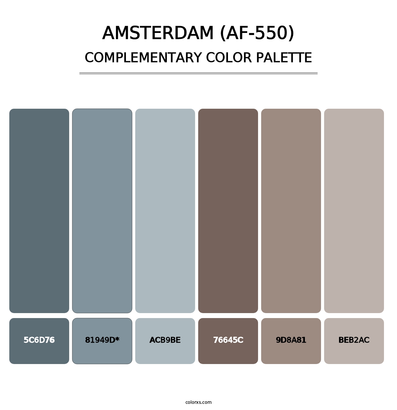 Amsterdam (AF-550) - Complementary Color Palette