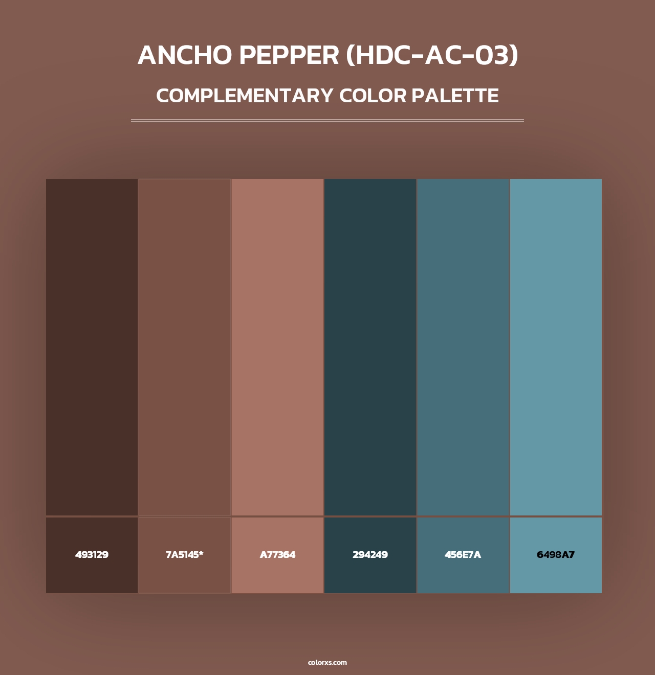 Ancho Pepper (HDC-AC-03) - Complementary Color Palette