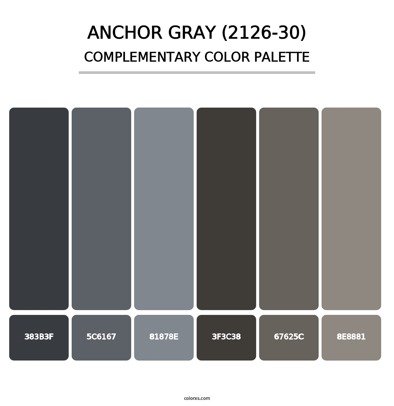 Anchor Gray (2126-30) - Complementary Color Palette