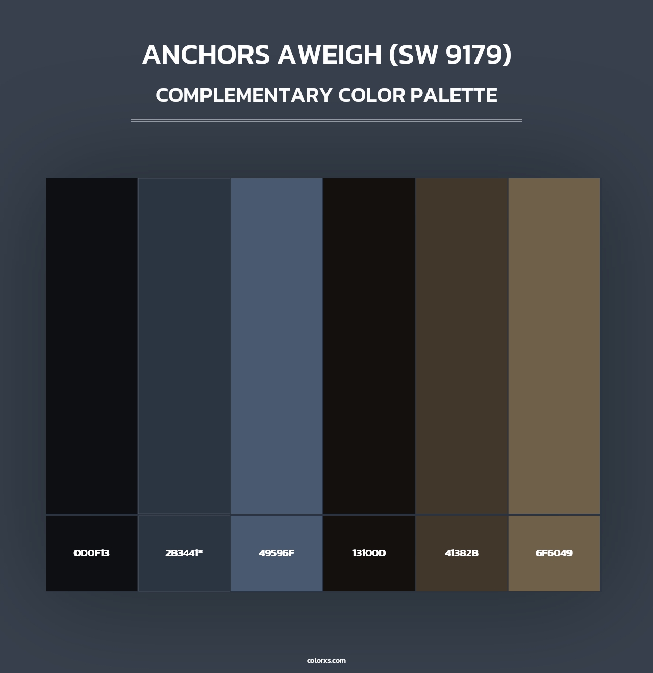 Anchors Aweigh (SW 9179) - Complementary Color Palette
