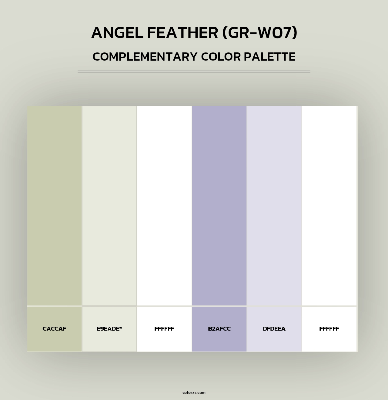 Angel Feather (GR-W07) - Complementary Color Palette