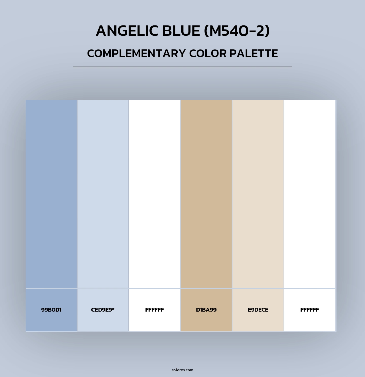 Angelic Blue (M540-2) - Complementary Color Palette
